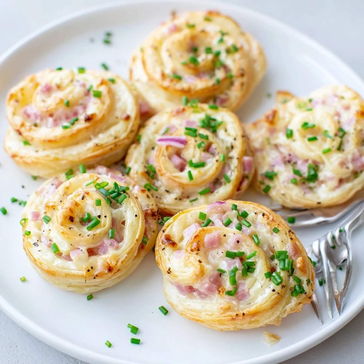 Flammkuchen Schinken Käse Blätterteig