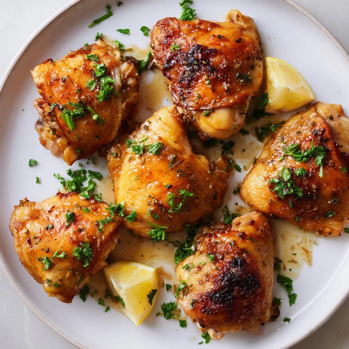 A platter of delicious Bavarian Sweet Mustard Chicken, perfect for a gluten-free German-inspired dinner.