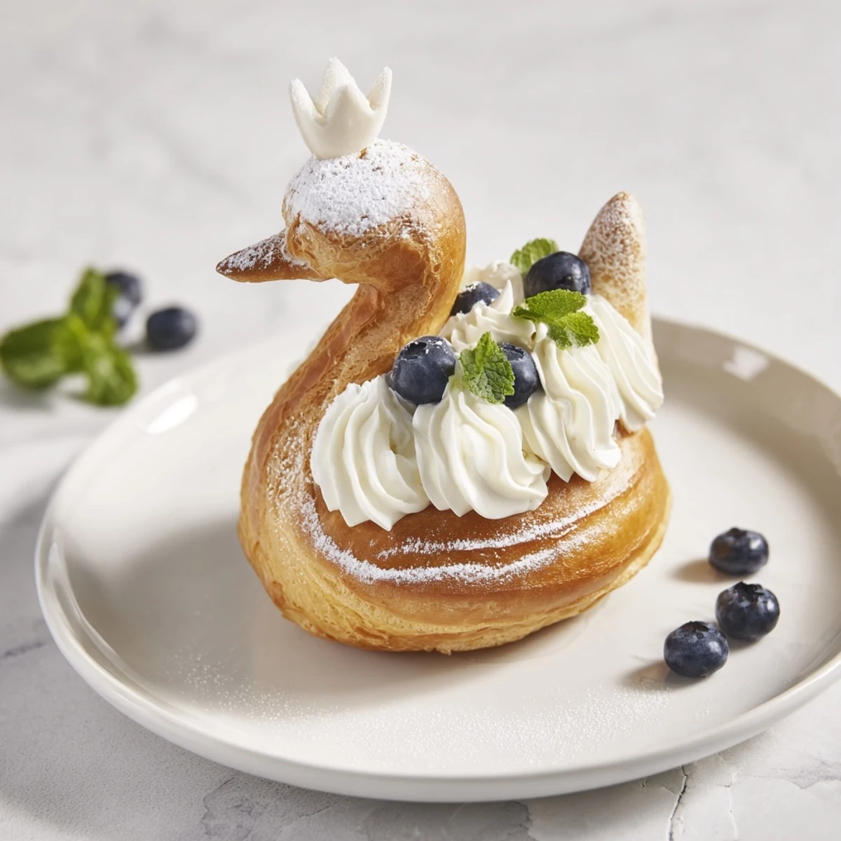 plateau cygne pâtisseries aériennes