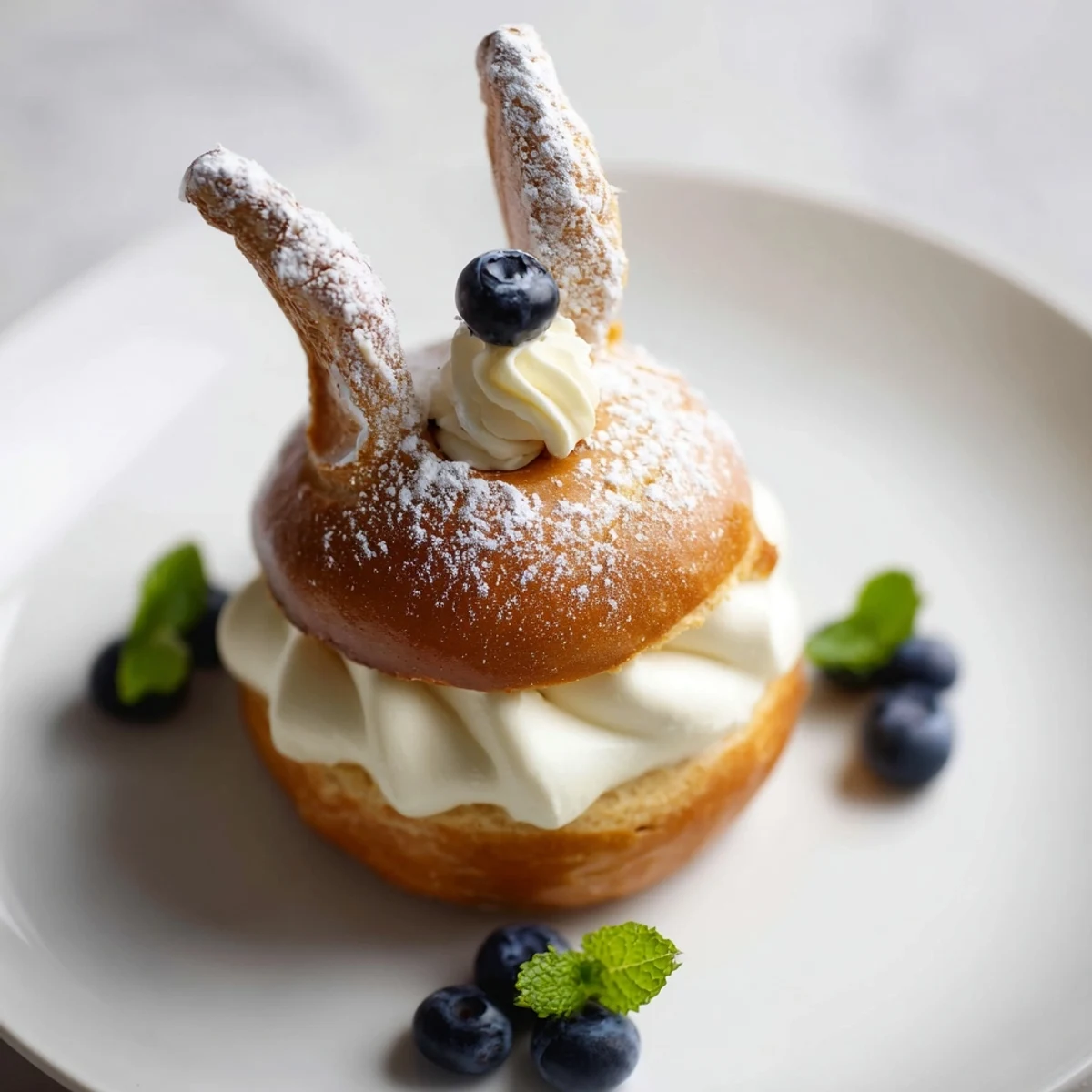 Freshly baked Plateau Cygne Pâtisseries Aériennes, golden-brown and filled with vanilla cream, ready to enjoy.