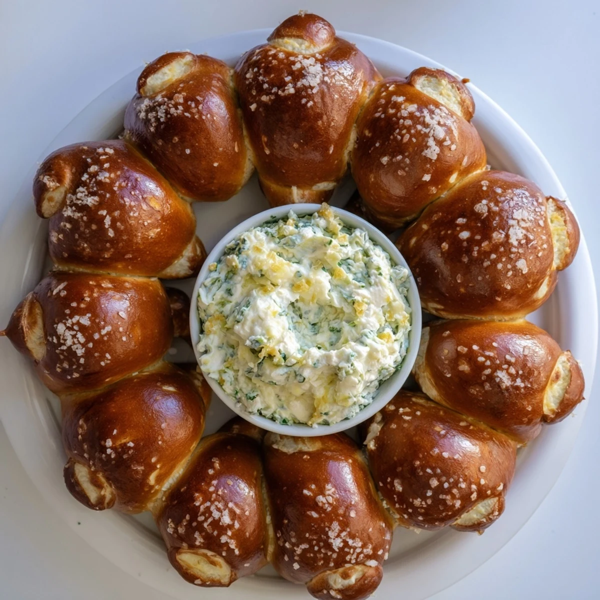 Pretzel Kranz mit Spinatfüllung #84