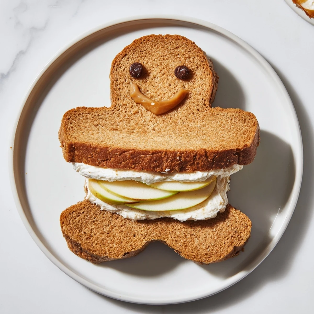 These fun Gingerbread Man Sandwich cutouts are a festive and delightful snack for kids' lunches.