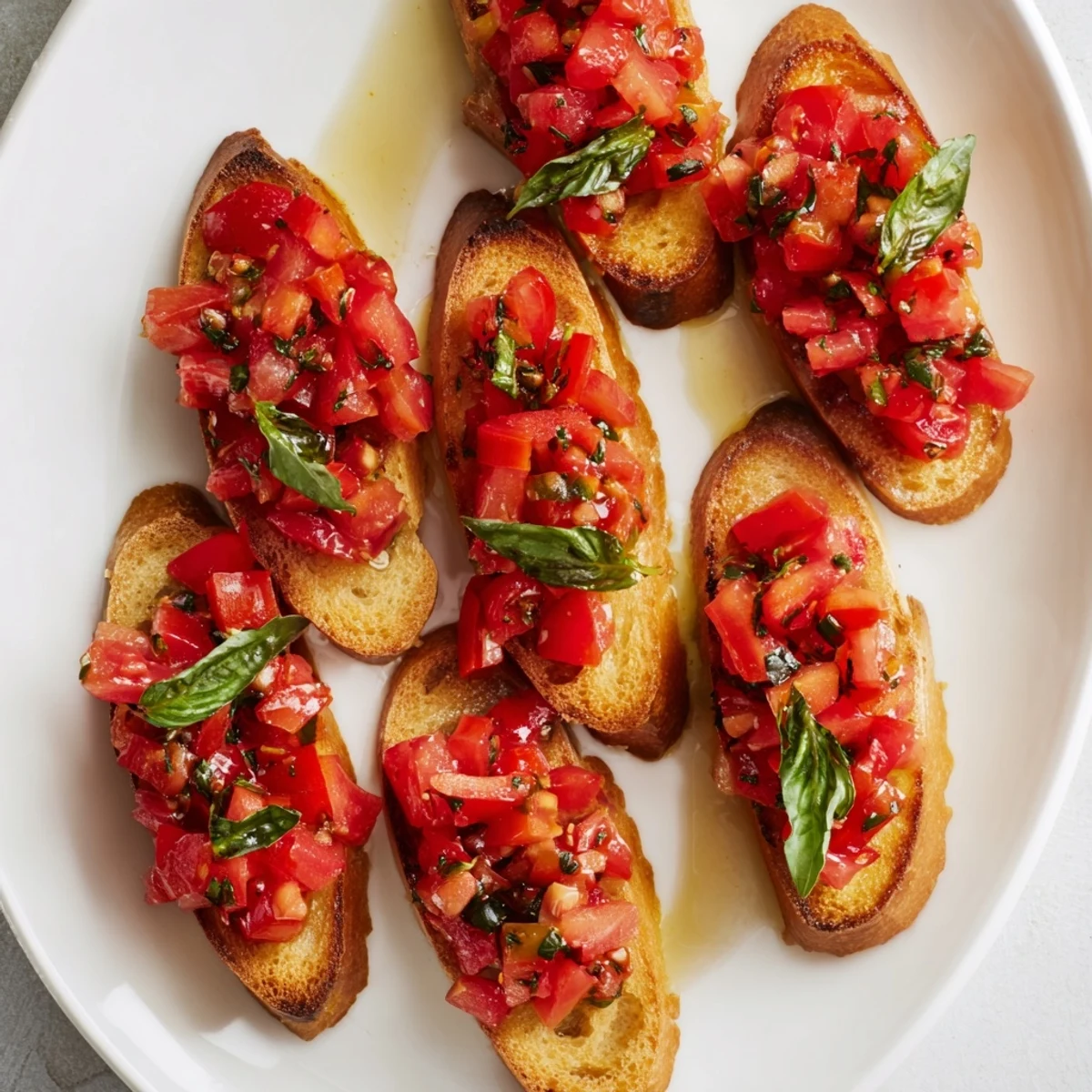 Bruschetta Toasts Diagonal Line #102