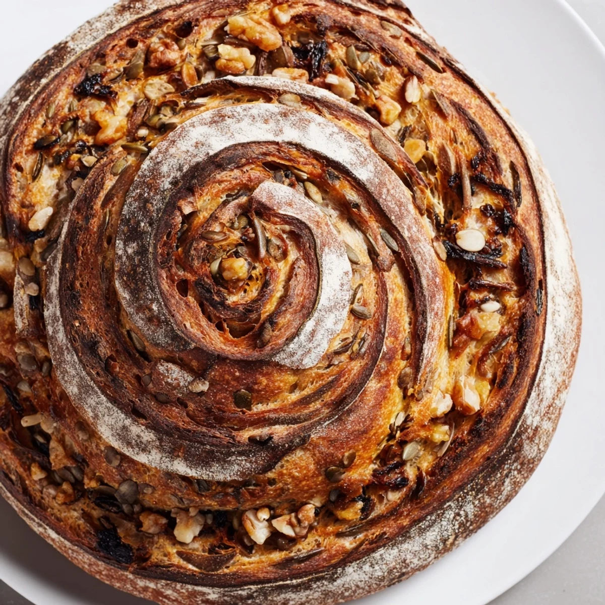 Fibonacci Spirale kunstvolles Brot
