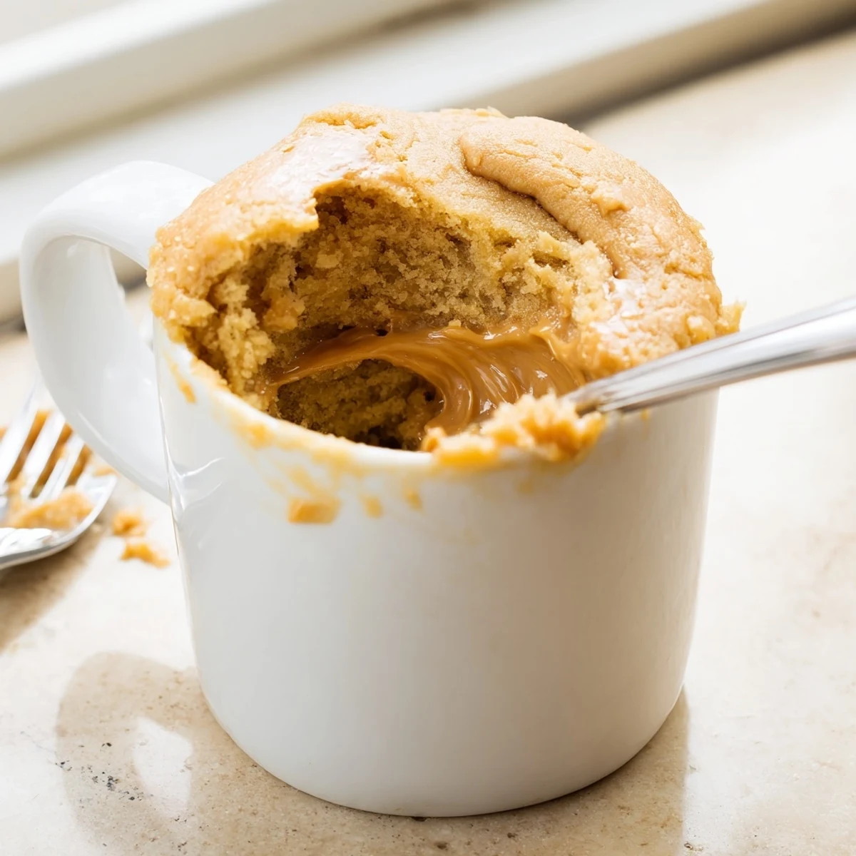 2-Minuten Erdnussbutter Kuchen