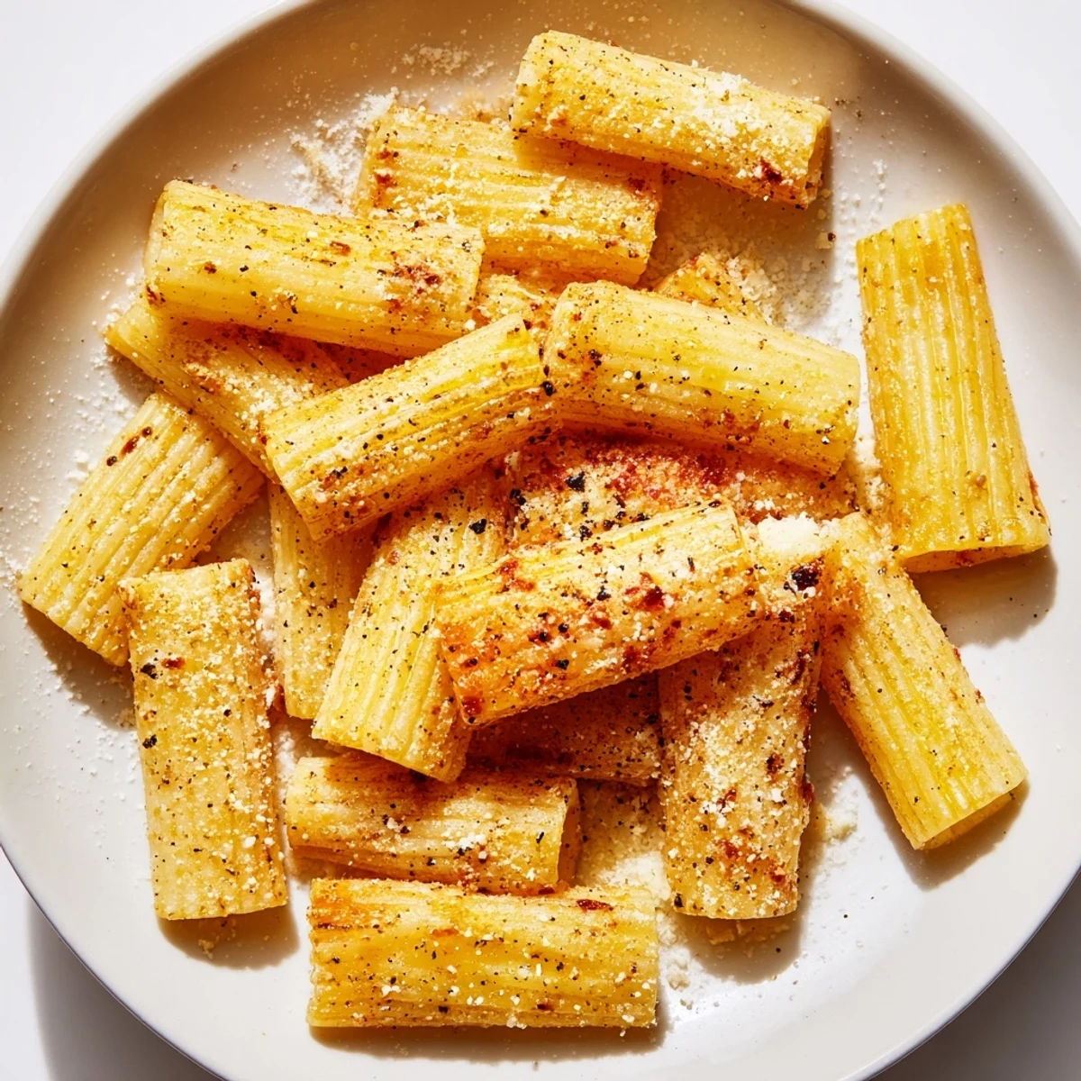 These Italian-American pasta chips are golden brown, crunchy, and ready to be served with marinara.