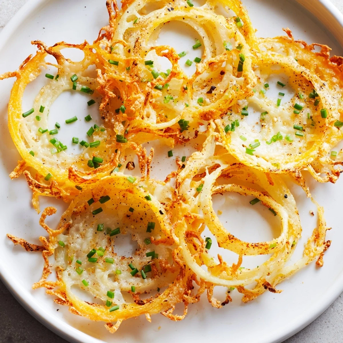 Knusprige Zwiebel Käse Chips