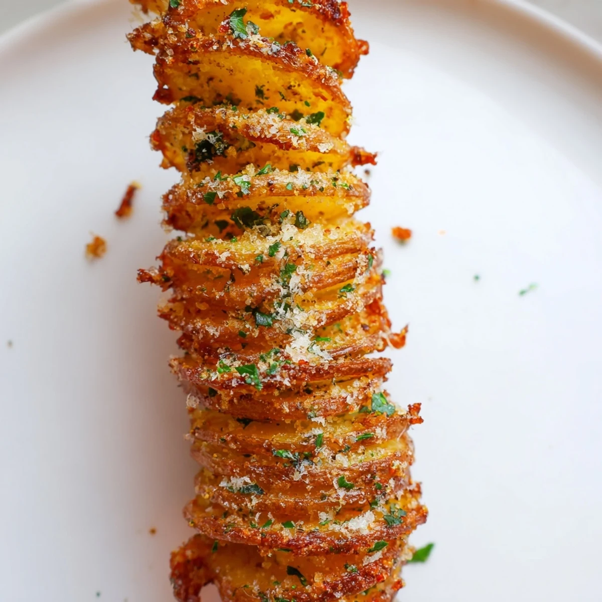 Crispy, golden Tornado Potatoes, spiralized and seasoned, perfect snack ready to eat.