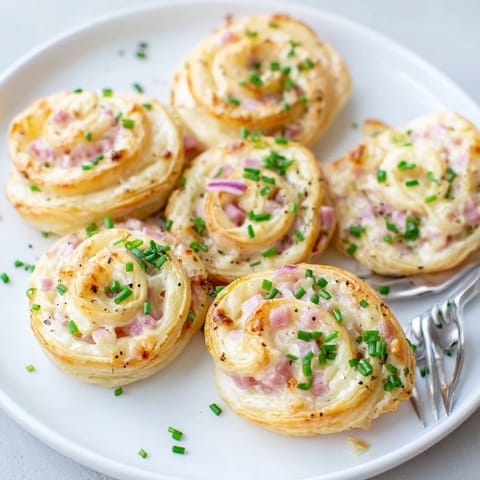 Flammkuchen Schinken Käse Blätterteig