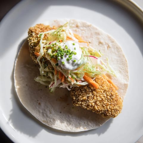 Pork Schnitzel Tacos Slaw
