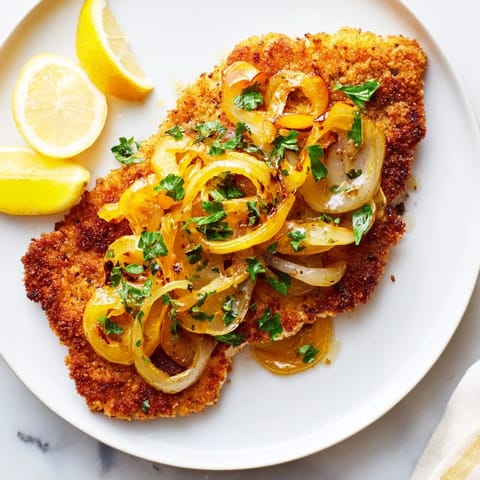 Karamellisierte Zwiebel Schnitzel