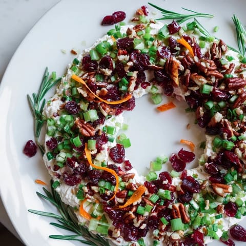 Cranberry Feta Dip Wreath