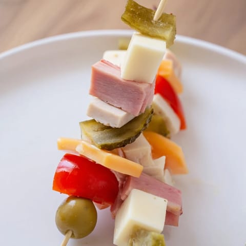 Fleisch Käse Eingelegte Spiesse