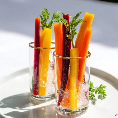 bunte Karotten Sticks kalt