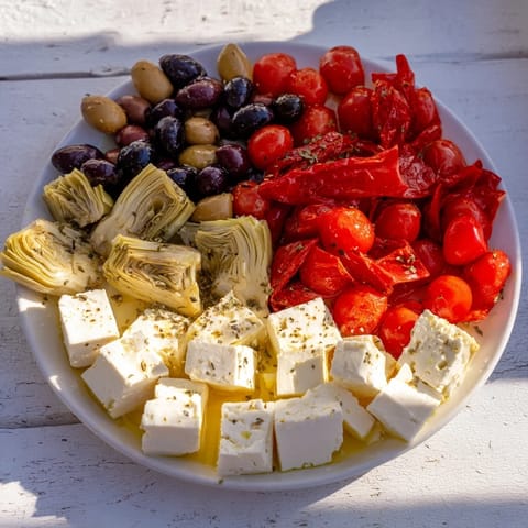 Schwarze Oliven mit Tomaten