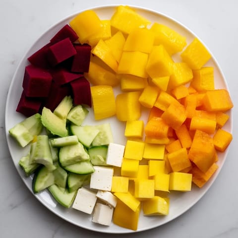 Kubische minimalistische Salat