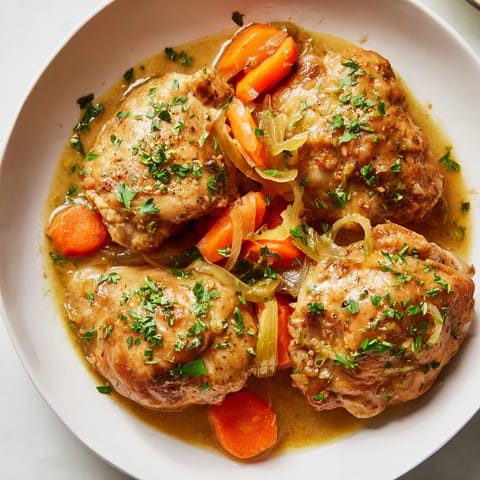 Tender Georgia Pot Roast Chicken, served with fresh herbs, ready for a comforting family meal.