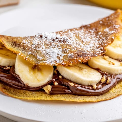 Banana Nutella Folded Tortilla