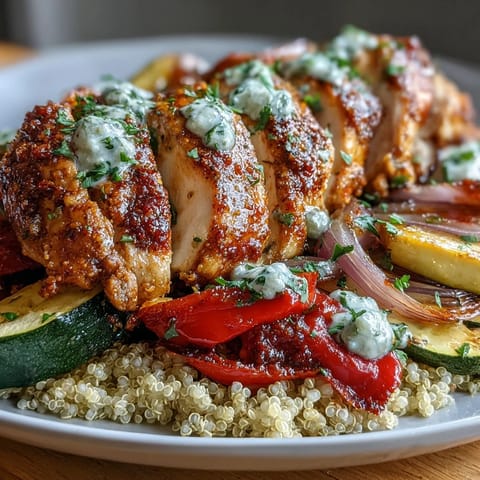 Paprika Kräuter Huhn Gemüse Quinoa