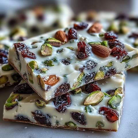 Pistazien weiße Schokolade Bark