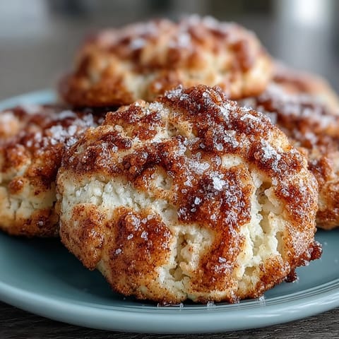 Weiche Cottage Cheese Snickerdoodle-Kekse mit Zimtzuckerguss und einer goldbraunen, knusprigen Oberfläche.