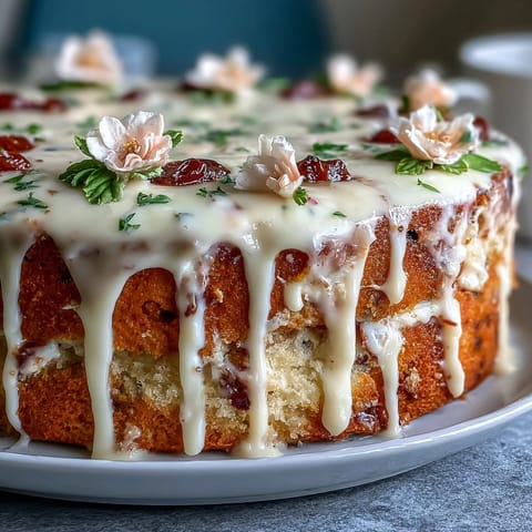 Vanille Sheet Cake Blumen