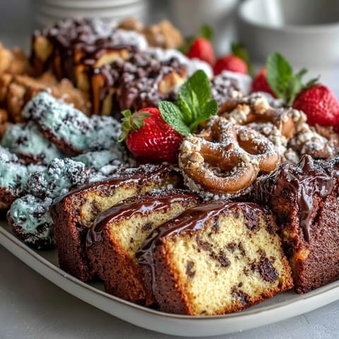 Kuchen Cookies Brownie Dessertplatte