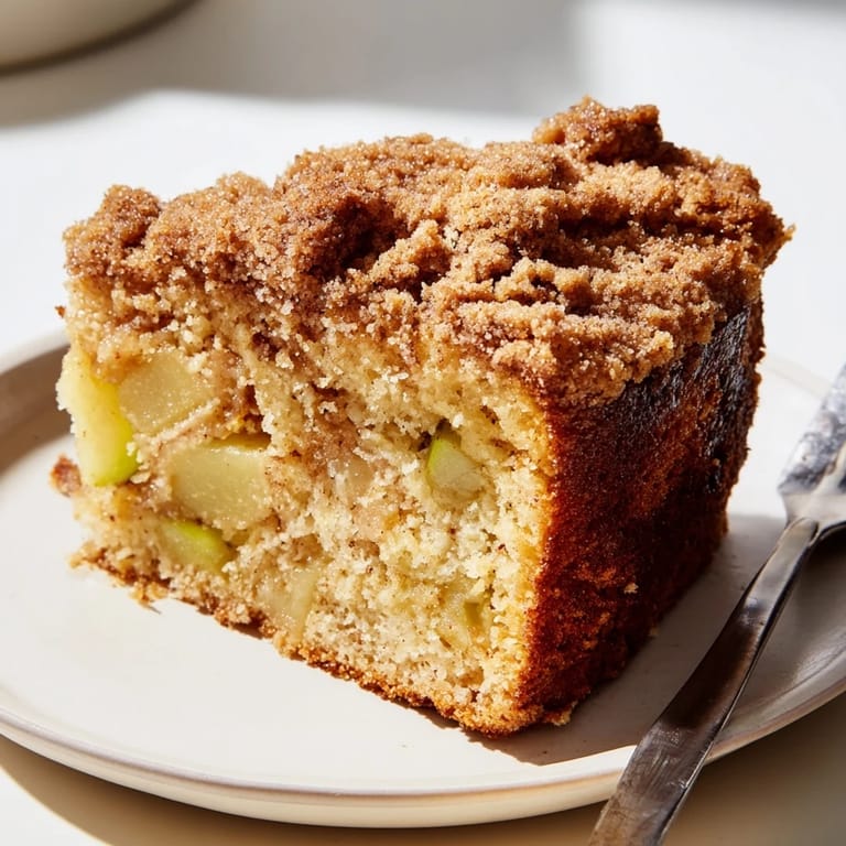 Ein köstlicher Apfelkuchen mit Streusel, perfekt für Dessert oder nachmittäglichen Genuss.
