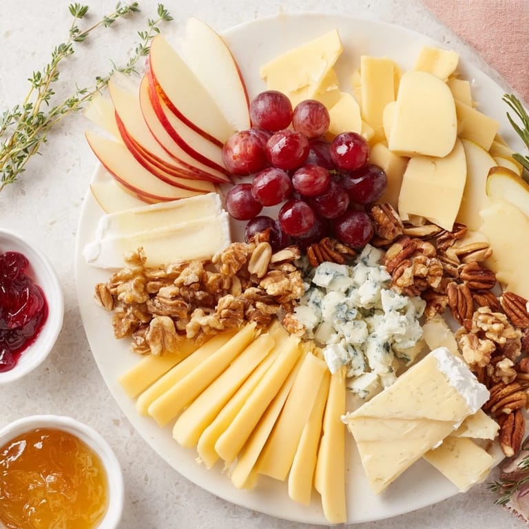 Get ready for a delicious Seasonal Winter Cabin Cheese Display with an assortment of gourmet cheeses.