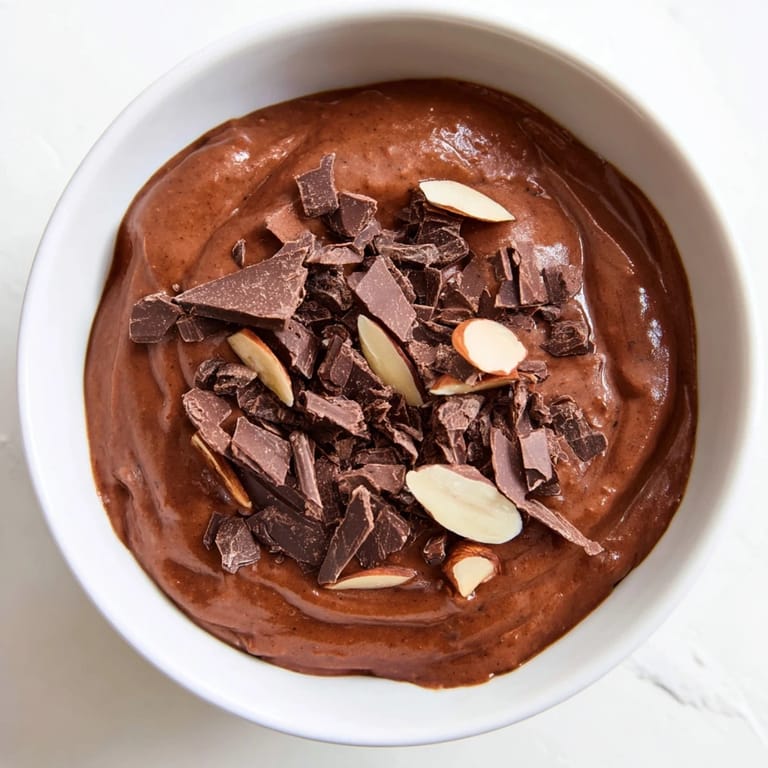 Silky-smooth Chocolate Avocado Mousse topped with fresh berries, perfect for a guilt-free treat.