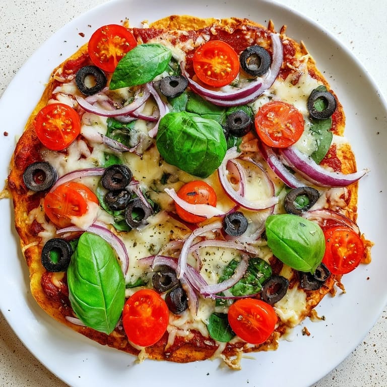 Enjoy a quick and easy Crispy Tortilla Pizza, perfect for a weeknight meal and vegetarian diners.