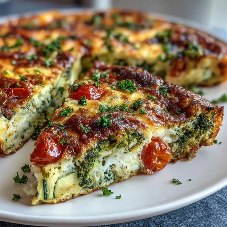 Eine köstliche Vegetable Frittata, perfekt für ein herzhaftes Frühstücks-Brunch.