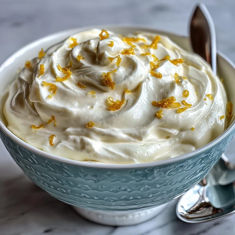 Häufchen cremigen Lemon Fool in Kristallgläsern mit knusprigem Keks und zarter Zitronenschale.