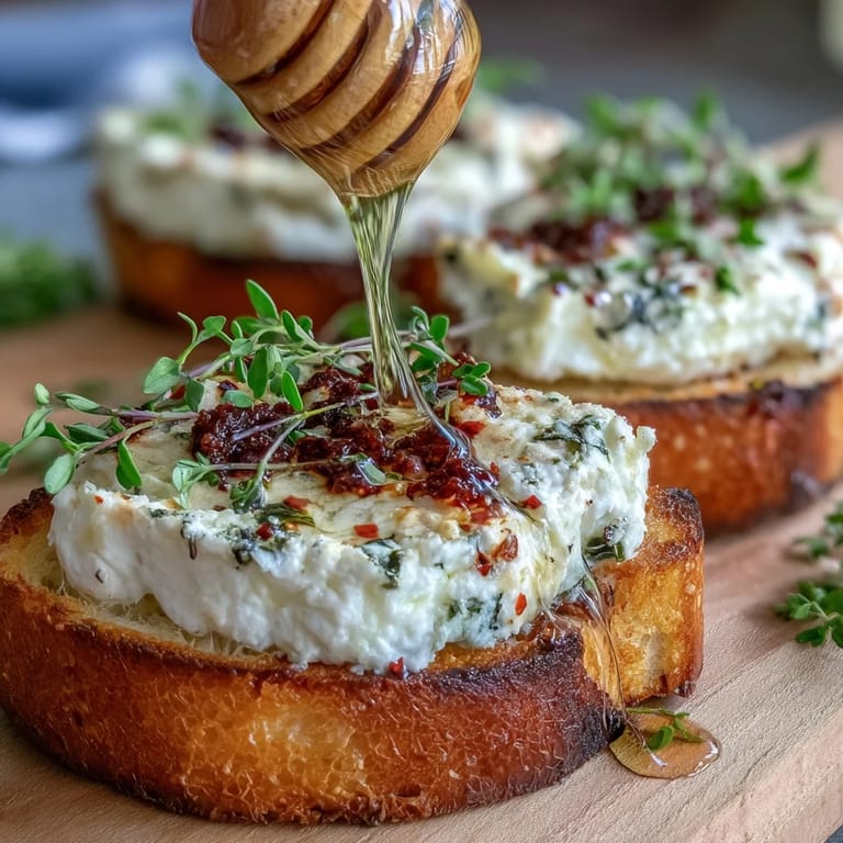 Perfekt als leichtes Vorspeise für Gesellschaften, garniert mit Kräutern und Honigglanz