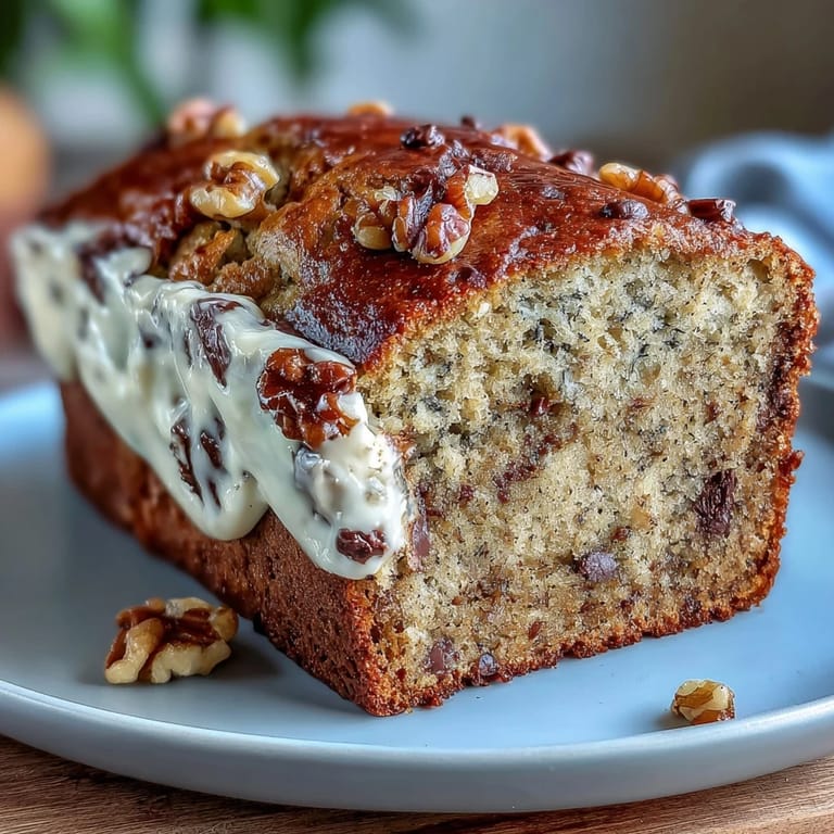2. Gesundes Bananenbrot mit griechischem Joghurt, reich an Protein und perfekt für einen nahrhaften Snack.  