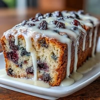 Ein saftiger Zitronenkuchen mit frischen Blaubeeren und einem süß-säuerlichen Zuckerguss, ideal für Baby-Shower und Tee-Partys.