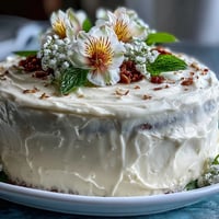 Ein zarter Vanille-Blechkuchen mit glatter Buttercreme und zarten Blüten aus der Spritztülle, perfekt für die Erstkommunion.
